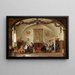 Szene aus dem Wachsaal - Cornelis Troost — gerahmtes Bild an der Wand