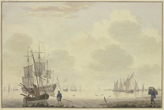 Cornelis de Grient - Marine rechts ein Mann der einen Sack trgt.webp