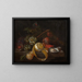 Komposition mit einer Zitrone, Trauben und Austern - Cornelis de Heem — gerahmtes Bild an der Wand