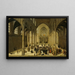 Innenansicht einer Kirche mit Christus, der vor einer Gemeinde predigt - Cornelis van Dalem — gerahmtes Bild an der Wand