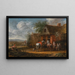 Ritter vor einer Taverne - Cornelis van Essen — gerahmtes Bild an der Wand