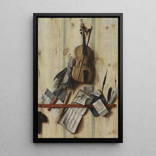 Cornelius Norbertus Gijsbrechts - Trompe Loeil With Violin Music Book And Recorder.webp