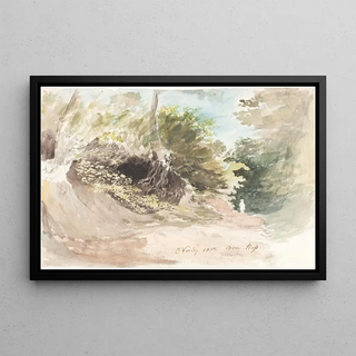 Cornelius Varley - A Wooded Lane near Ross.webp