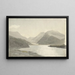 Lumière du soleil sur un lac près de Snowdon Llanberis, Nord du Pays de Galles - Cornelius Varley — gerahmtes Bild an der Wand