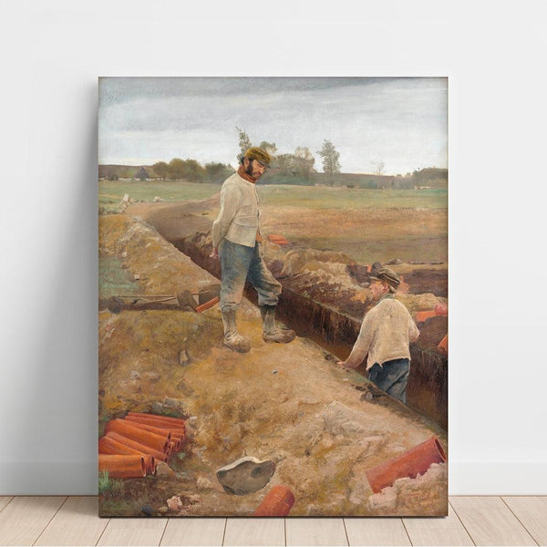 Reproduktion des Gemäldes Creuseurs de drains - Laurits Andersen Ring