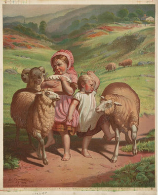 Crosby - Two children among 2 sheep and 1 ram.webp
