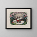 Gott segne unsere Schule - Currier & Ives — gerahmtes Bild an der Wand