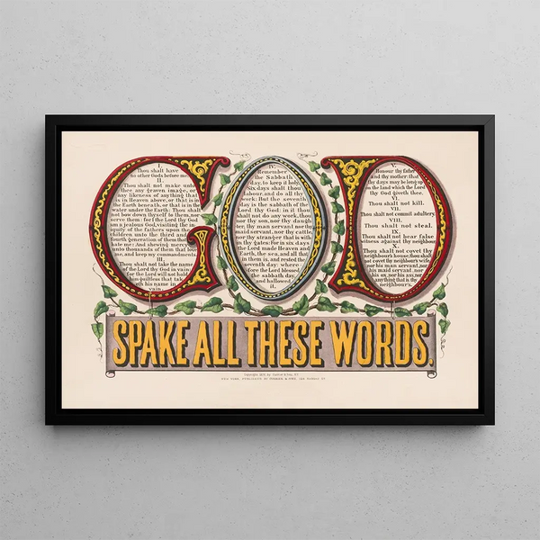 Currier Ives - God spake all these words.webp