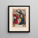 Jesus druckt sein Gesicht auf ein Tuch - Currier & Ives — gerahmtes Bild an der Wand