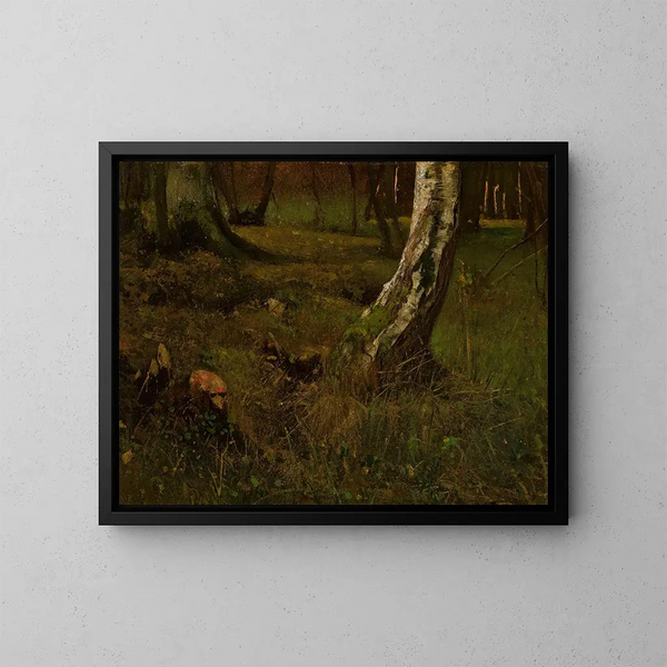 Birkenstamm - Curt Agthe — gerahmtes Bild an der Wand