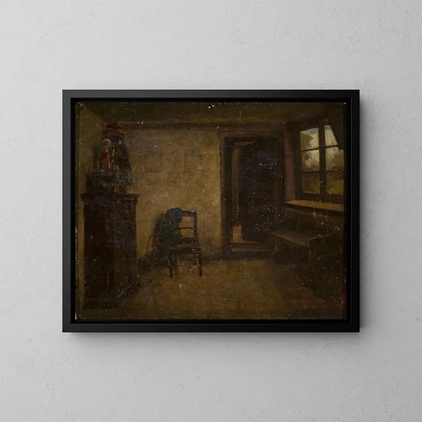 Innenraum-Gemälde - Curt Agthe — gerahmtes Bild an der Wand