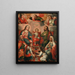 Die Familie des Jesuskindes mit der Seele, die von der Göttlichen Liebe gefangen ist - Schule von Cusco — gerahmtes Bild an der Wand