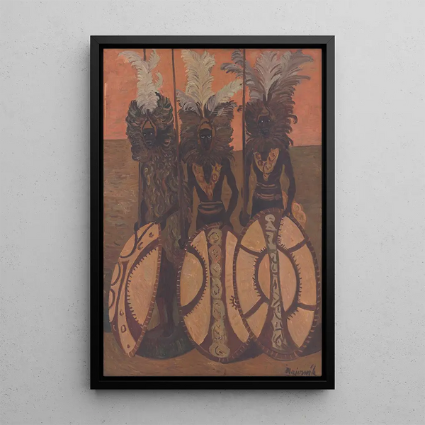 Männer in Schwarz - Cyprian Majernik — gerahmtes Bild an der Wand