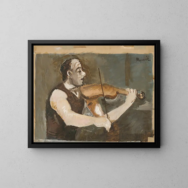 Fiddler Gitan sur le dos - Cyprian Majernik — gerahmtes Bild an der Wand