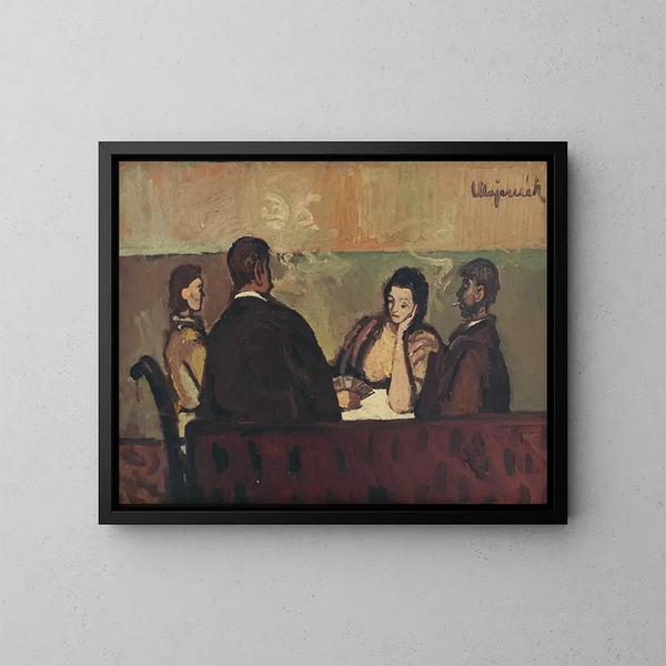 Die Kartenspieler - Cyprian Majernik — gerahmtes Bild an der Wand
