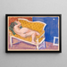 Nackt liegend - Cyprian Majernik — gerahmtes Bild an der Wand