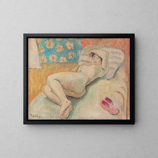 Frau ruhend - Cyprian Majernik — gerahmtes Bild an der Wand