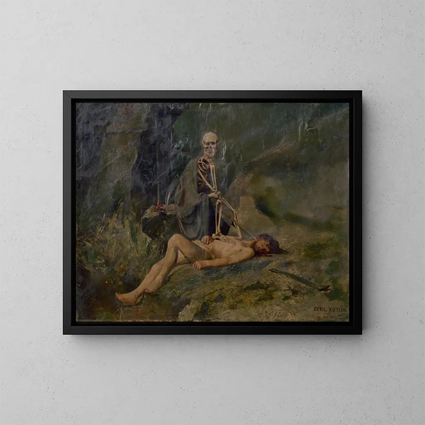 Erste Tod von Belov - Cyril Kutlik — gerahmtes Bild an der Wand