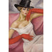 Reproduktion des Gemäldes Dame im Zylinderhut - Boris Grigoriev