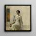 Dame mit einer Maske - Thomas Wilmer Dewing — gerahmtes Bild an der Wand