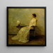 Dame in Weiß Nr. 2 - Thomas Wilmer Dewing — gerahmtes Bild an der Wand