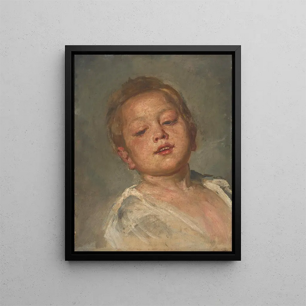 Studie eines Jungenporträts - Daniel Cornelius Gesell — gerahmtes Bild an der Wand