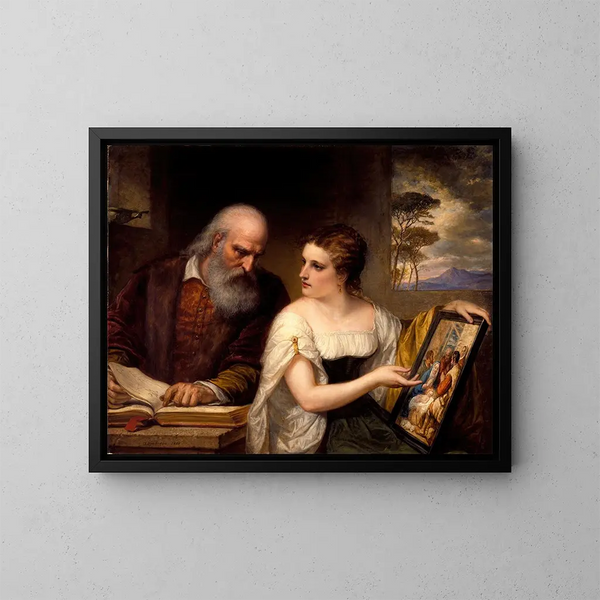 Philosophie und christliche Kunst - Daniel Huntington — gerahmtes Bild an der Wand