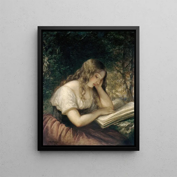 Studie in einem Wald - Daniel Huntington — gerahmtes Bild an der Wand