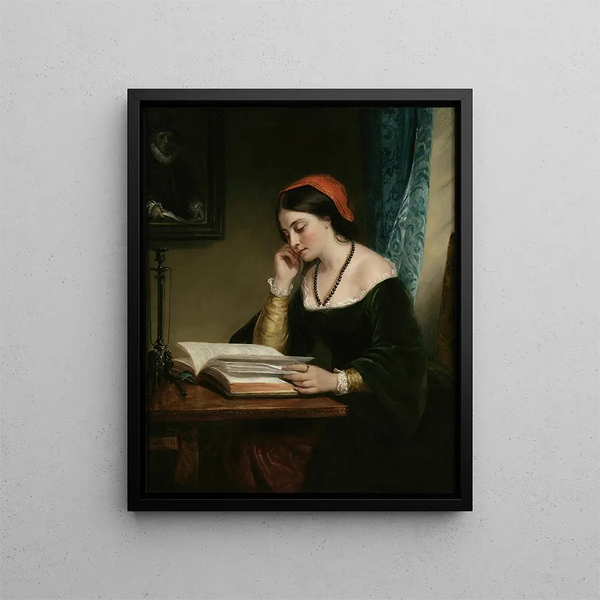 L'étudiant juste - Daniel Huntington — gerahmtes Bild an der Wand