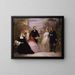Die Familie Field in einem Garten - Daniel Huntington — gerahmtes Bild an der Wand