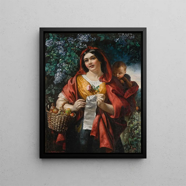Der Verkäufer von Balladen - Daniel Maclise — gerahmtes Bild an der Wand