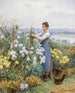 Chrysanthèmes - Daniel Ridgway Knight — Ansicht des Kunstwerks