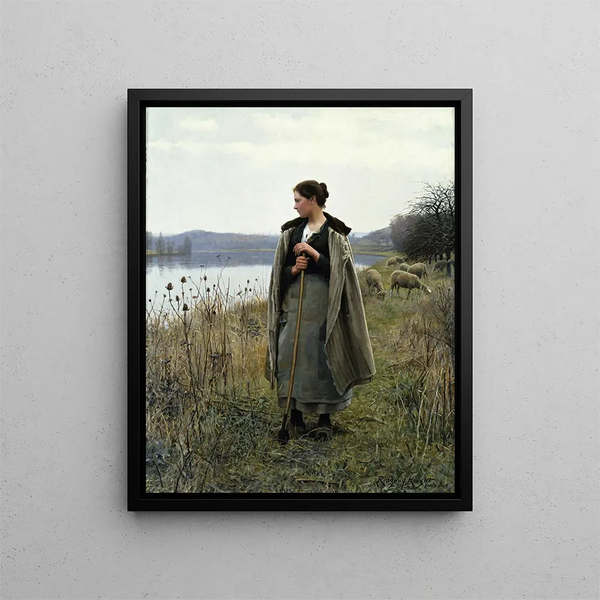 La Bergère de Rolleboise - Daniel Ridgway Knight — gerahmtes Bild an der Wand