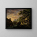 Landschaft im Arcadien mit Sonnenuntergang - Daniël Dupré — gerahmtes Bild an der Wand