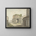 L'arc de Janus quadrifons und ein Teil von S Giorgio in Velabro in Rom - Daniël Dupré — gerahmtes Bild an der Wand
