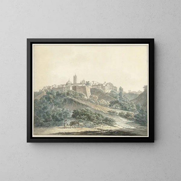 Ansicht von Siena - Daniël Dupré — gerahmtes Bild an der Wand