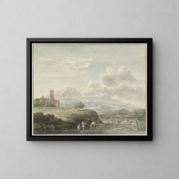 Italienisches Landschaftsgemälde - Daniël Dupré — gerahmtes Bild an der Wand