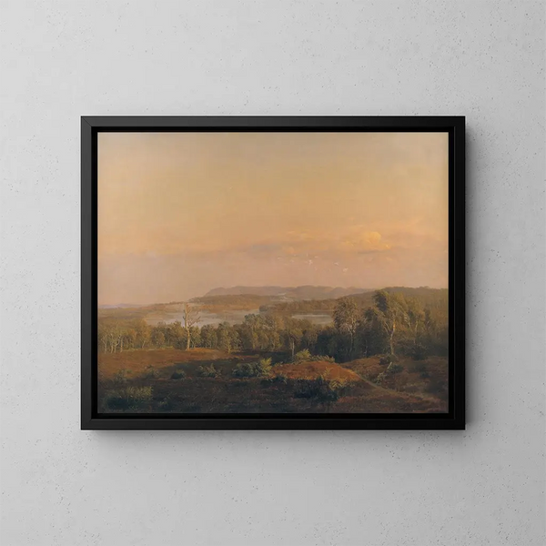 Eine Aussicht auf Himmelbjerget, Jütland, bei Dämmerung - Dankvart Dreyer — gerahmtes Bild an der Wand