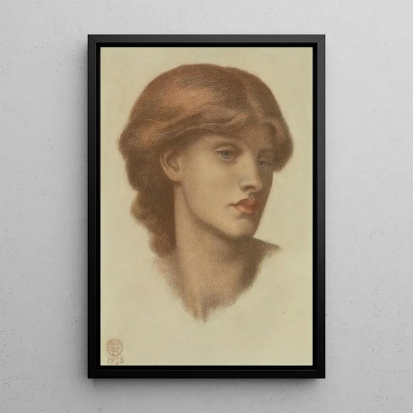 Studie von Alexa Wilding - Dante Gabriel Rossetti — gerahmtes Bild an der Wand