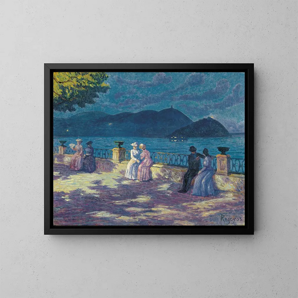 Die Nacht der Concha - Darío de Regoyos — gerahmtes Bild an der Wand
