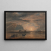 Szene am Strand bei Sonnenaufgang - David Cox — gerahmtes Bild an der Wand