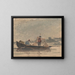 der Fischer beim Einholen eines Netzes - David Cox — gerahmtes Bild an der Wand