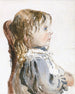 Mädchen im Kittel - David Cox — Ansicht des Kunstwerks