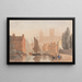 Kathedrale von Lincoln vom Brayford Pool - David Cox — gerahmtes Bild an der Wand