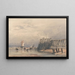 Segelschiffe und Fischer beim Fischen vor einer Pier - David Cox — gerahmtes Bild an der Wand