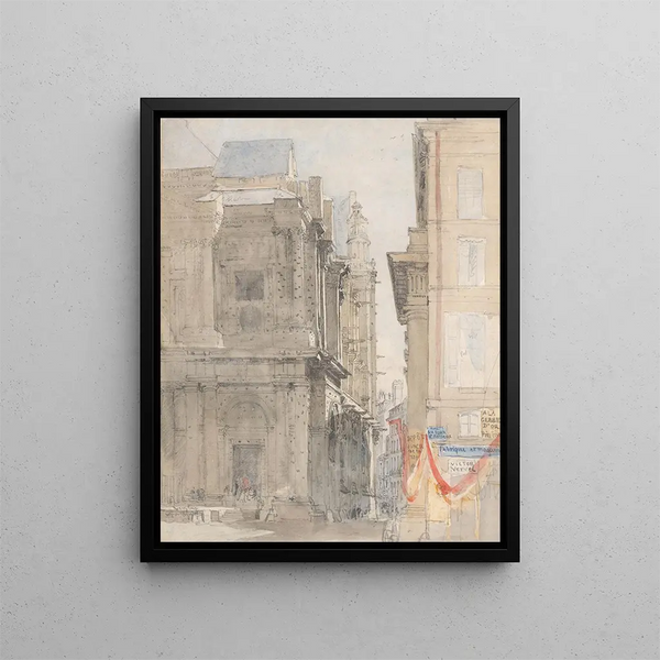 St Eustache Paris - David Cox — gerahmtes Bild an der Wand