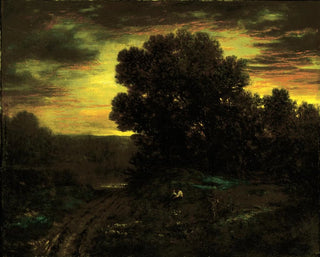 Flusslandschaft bei Sonnenuntergang - David Johnson — Ansicht des Kunstwerks