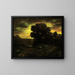 Flusslandschaft bei Sonnenuntergang - David Johnson — gerahmtes Bild an der Wand