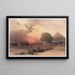 Annäherung des Simoun, Gizeh-Wüste - David Roberts — gerahmtes Bild an der Wand