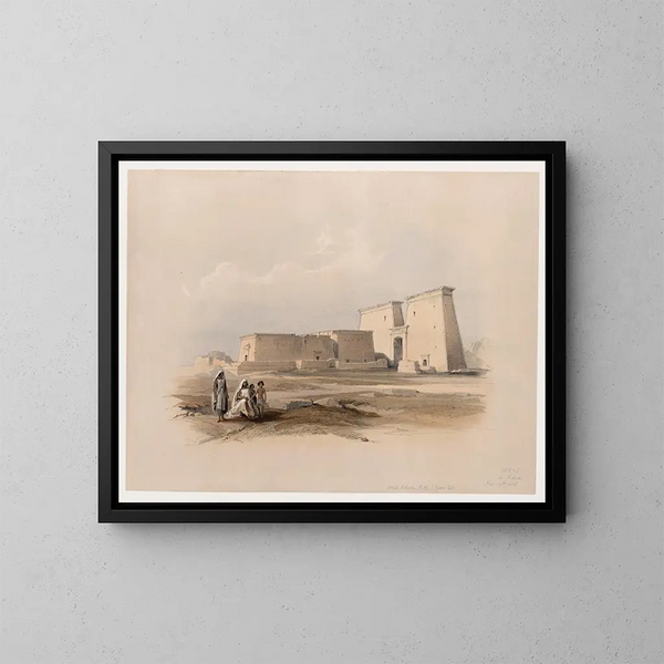 Dakke in Nubien, 14. November 1836 - David Roberts — gerahmtes Bild an der Wand